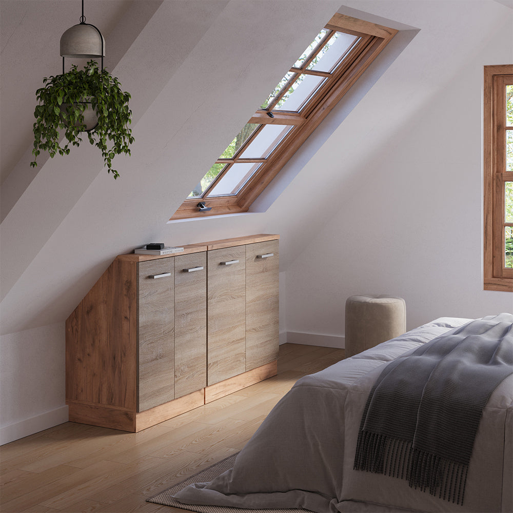 Vicco Set di mobili sottotetto Rovere Sonoma/Goldkraft Set di 2