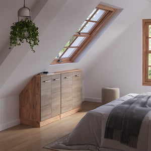 Vicco Set di mobili sottotetto Rovere Sonoma/Goldkraft Set di 2