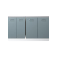 Vicco Set di mobili sottotetto Rovere blu-grigio/oro Set di 2