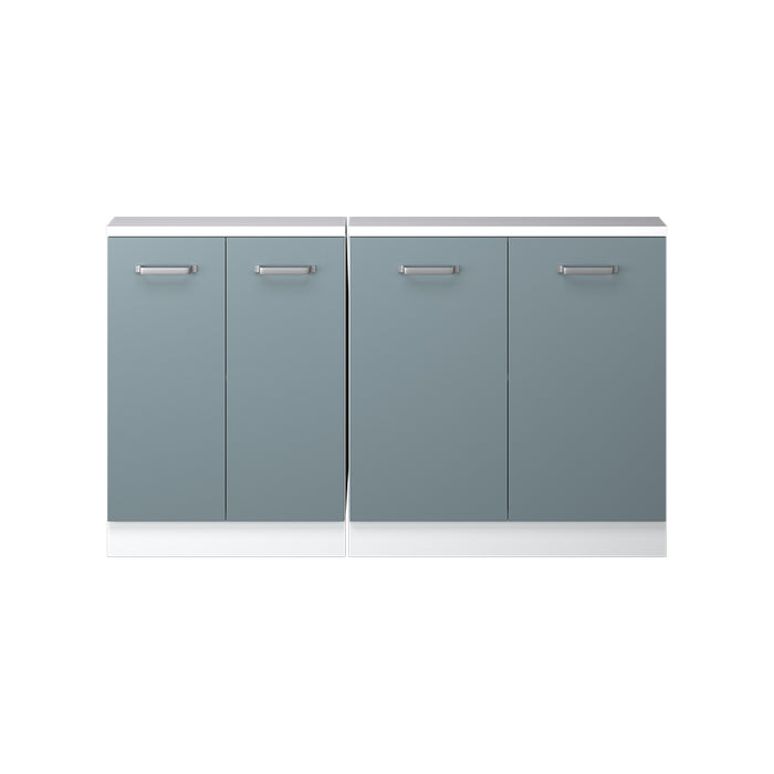 Vicco Set di mobili sottotetto Blu-grigio/bianco Set di 2