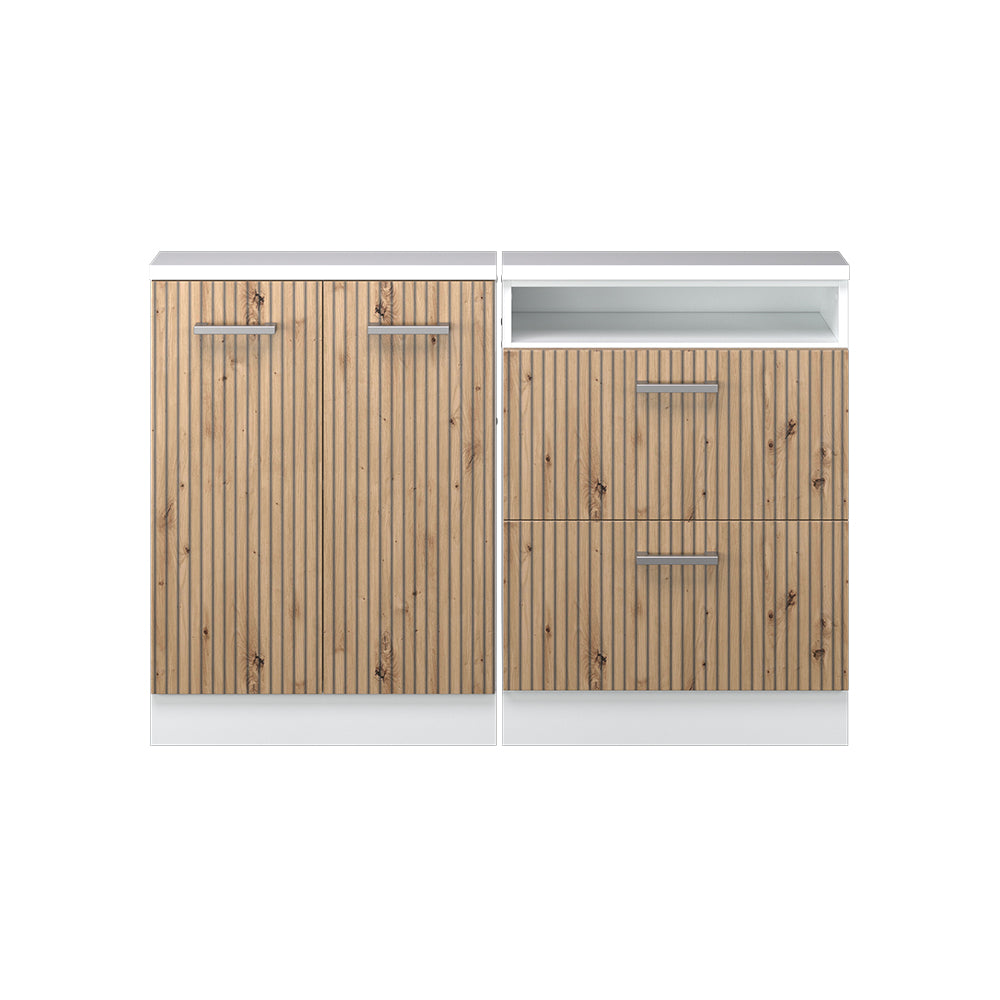 Vicco Set di mobili sottotetto Rovere artigianale/bianco Set di 2