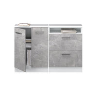 Vicco Set di mobili sottotetto Cemento/Bianco Set di 2