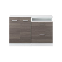 Vicco Set di mobili sottotetto Grigio prezioso/bianco Set di 2