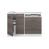 Vicco Set di mobili sottotetto Grigio prezioso/bianco Set di 2