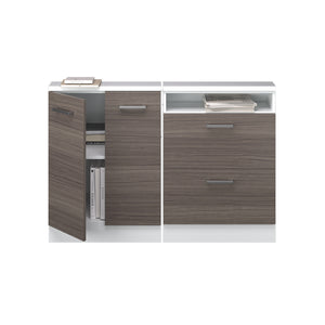 Vicco Set di mobili sottotetto Grigio prezioso/bianco Set di 2