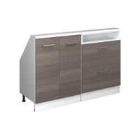 Vicco Mobile cucina sottotetto Grigio prezioso/bianco 120 cm Set di 2