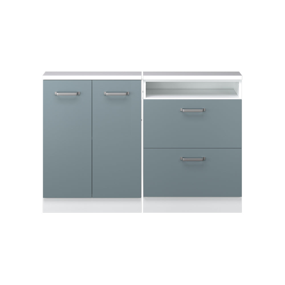 Vicco Set di mobili sottotetto Blu-grigio/bianco Set di 2
