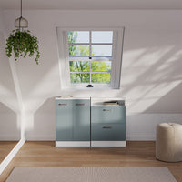 Vicco Set di mobili sottotetto Blu-grigio/bianco Set di 2