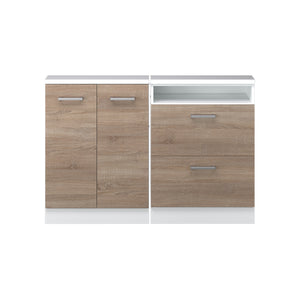 Vicco Mobile cucina sottotetto Sonoma/Bianco 120 cm Set di 2