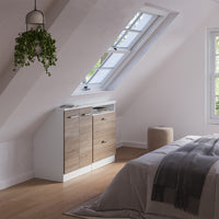 Vicco Mobile cucina sottotetto Sonoma/Bianco 120 cm Set di 2