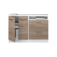 Vicco Mobile cucina sottotetto Sonoma/Bianco 120 cm Set di 2