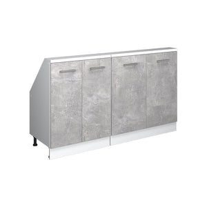 Vicco Set di mobili sottotetto Cemento/Bianco Set di 2