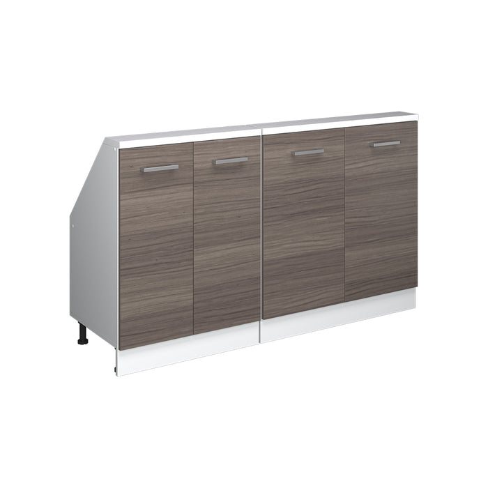 Vicco Set di mobili sottotetto Grigio prezioso/bianco Set di 2