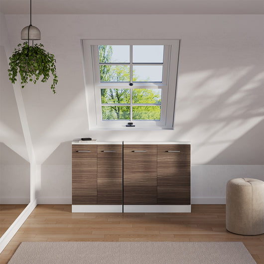 Vicco Set di mobili sottotetto Grigio prezioso/bianco Set di 2