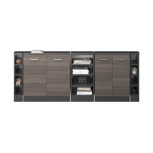Vicco Mobile cucina sottotetto Grigio nobile/antracite 215 cm Set di 5