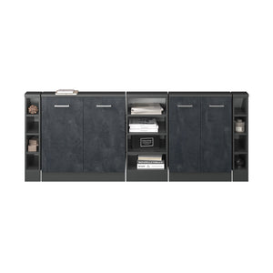 Vicco Set di mobili sottotetto Calcestruzzo nero/antracite Set di 5