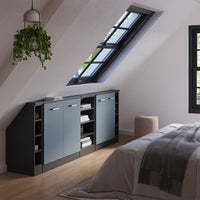 Vicco Set di mobili sottotetto Blu-grigio/antracite Set di 5