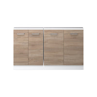 Vicco Mobile cucina sottotetto Sonoma/Bianco 140 cm Set di 2