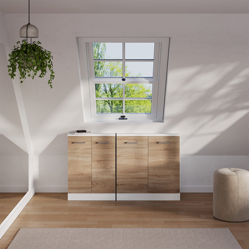 Vicco Set di mobili sottotetto Sonoma/Bianco Set di 2