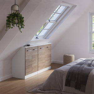 Vicco Set di mobili sottotetto Sonoma/Bianco Set di 2