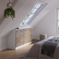 Vicco Mobile cucina sottotetto Sonoma/Bianco 140 cm Set di 2