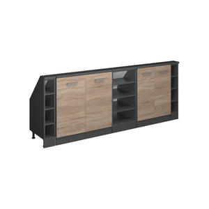 Vicco Set di mobili sottotetto Sonoma/antracite Set di 5