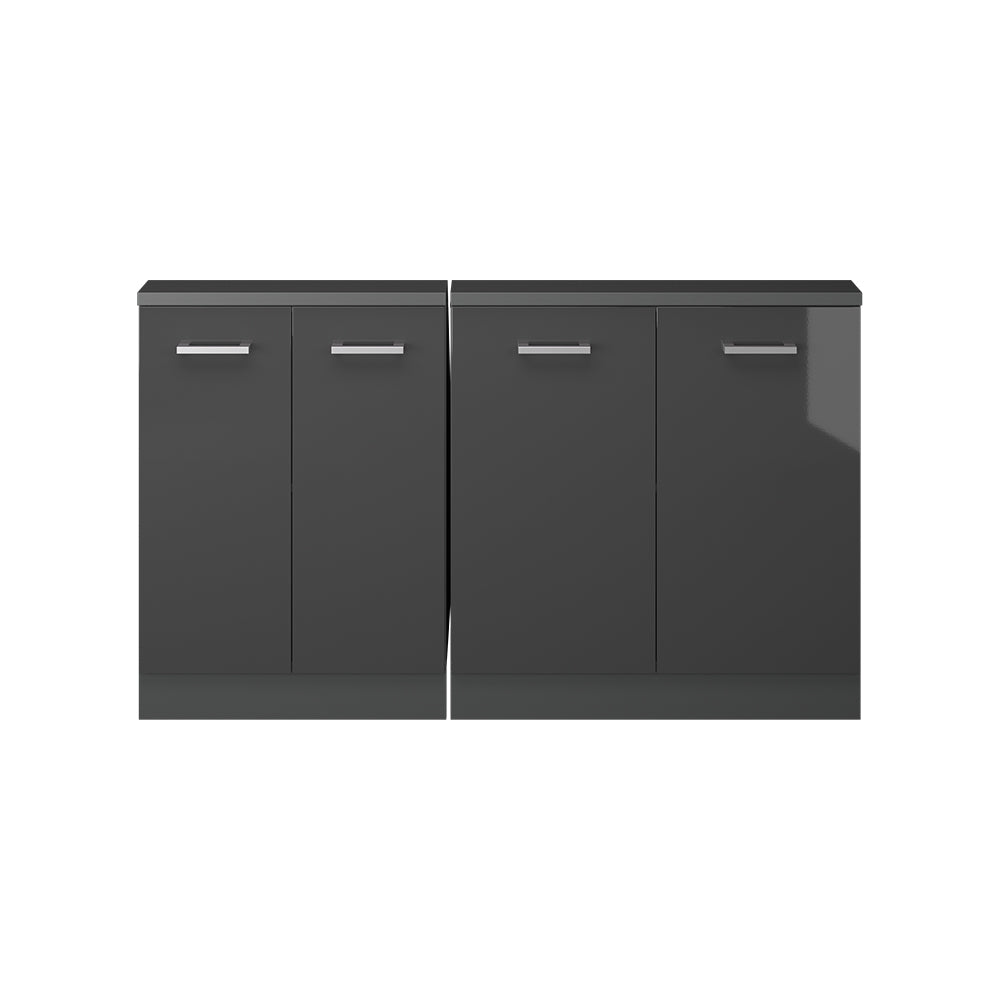 Vicco Set di mobili sottotetto Antracite lucido/antracite Set di 2