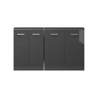 Vicco Set di mobili sottotetto Antracite lucido/antracite Set di 2