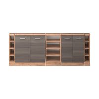Vicco Mobile cucina sottotetto Grigio nobile/rovere dorato 215 cm Set di 5