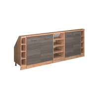 Vicco Mobile cucina sottotetto Grigio nobile/rovere dorato 215 cm Set di 5