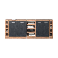 Vicco Set di mobili sottotetto Calcestruzzo nero/quercia dorata Set di 5