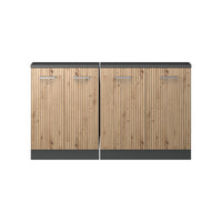 Vicco Set di mobili sottotetto Rovere artigianale/antracite Set di 2