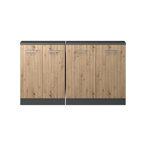 Vicco Set di mobili sottotetto Rovere artigianale/antracite Set di 2