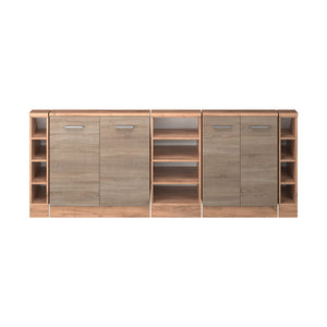 Vicco Mobile cucina sottotetto Rovere Sonoma/Goldkraft 215 cm Set di 5