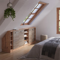 Vicco Set di mobili sottotetto Rovere Sonoma/Goldkraft Set di 5