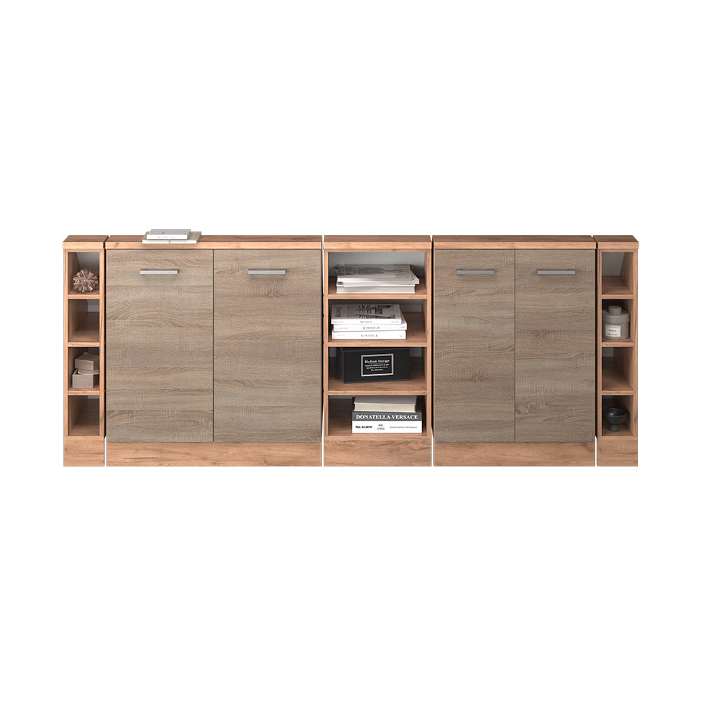 Vicco Mobile cucina sottotetto Rovere Sonoma/Goldkraft 215 cm Set di 5