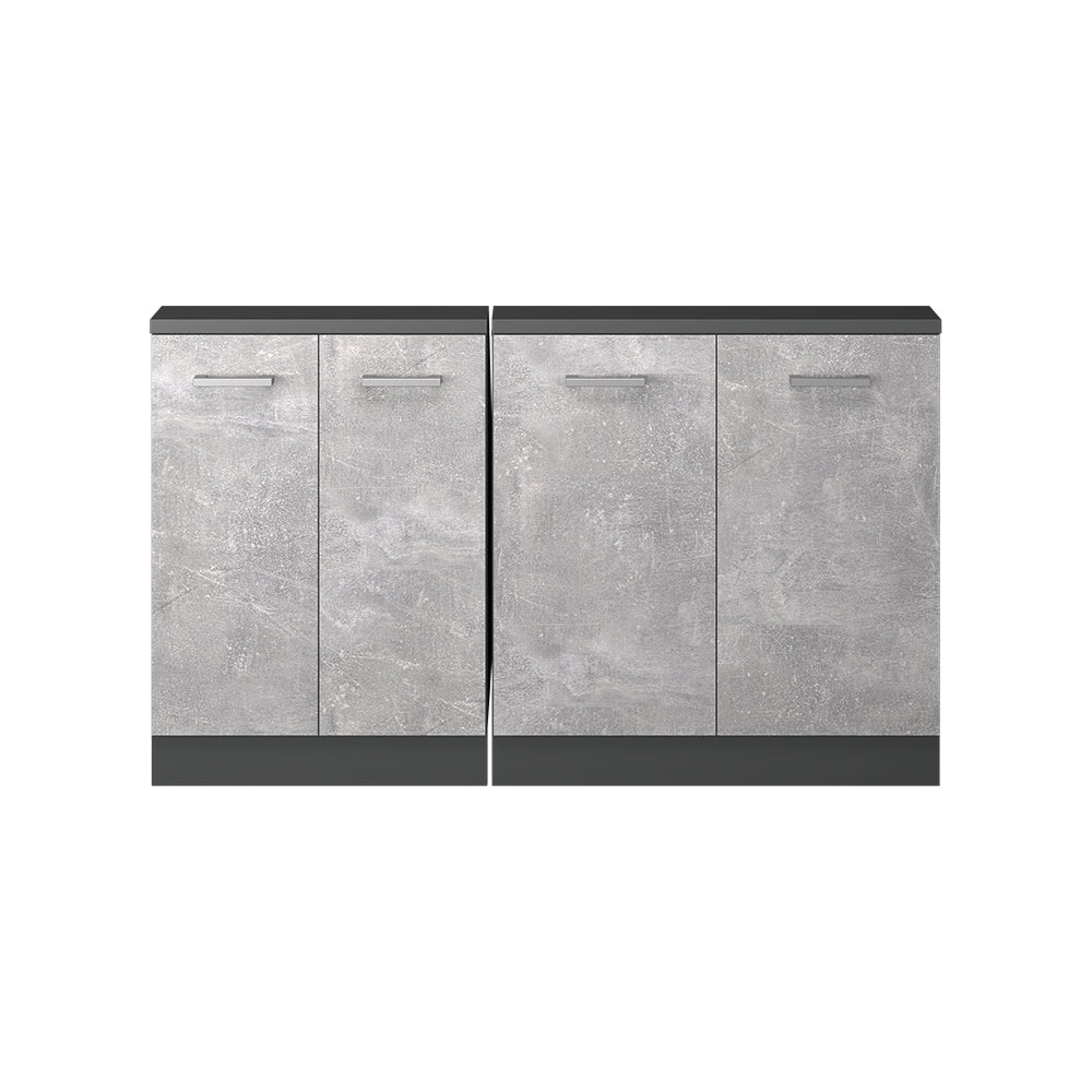 Vicco Set di mobili sottotetto Calcestruzzo/antracite Set di 2