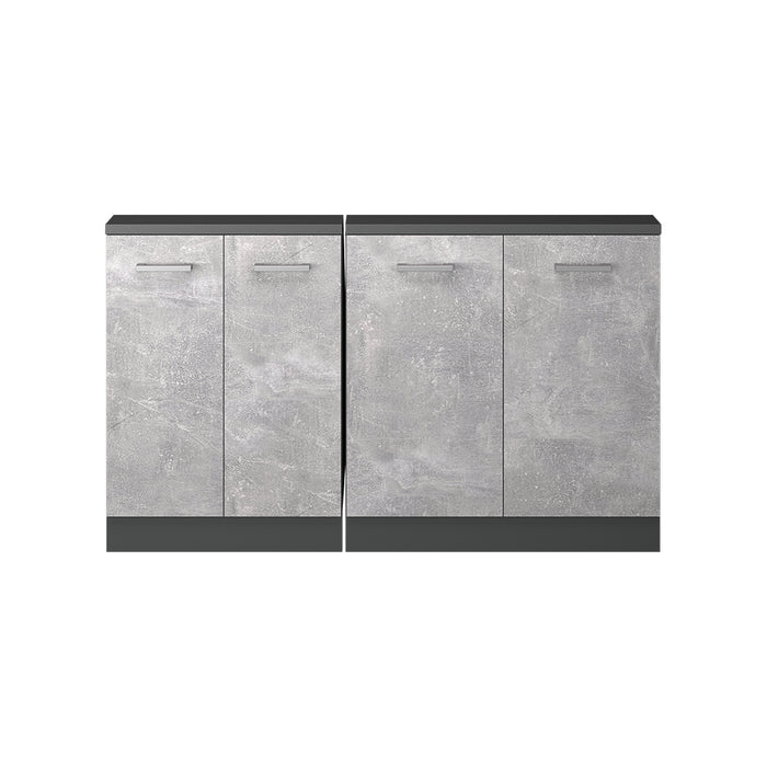 Vicco Set di mobili sottotetto Calcestruzzo/antracite Set di 2