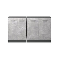 Vicco Mobile cucina sottotetto Calcestruzzo/antracite 140 cm Set di 2