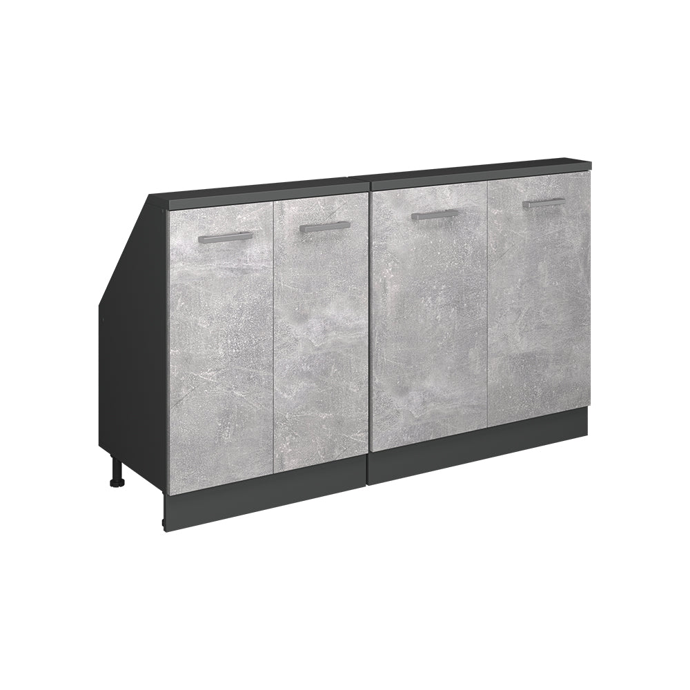 Vicco Set di mobili sottotetto Calcestruzzo/antracite Set di 2