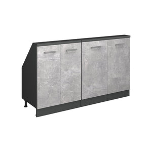 Vicco Set di mobili sottotetto Calcestruzzo/antracite Set di 2