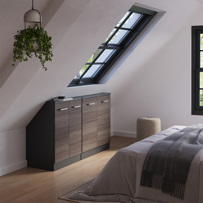 Vicco Set di mobili sottotetto Grigio nobile/antracite Set di 2