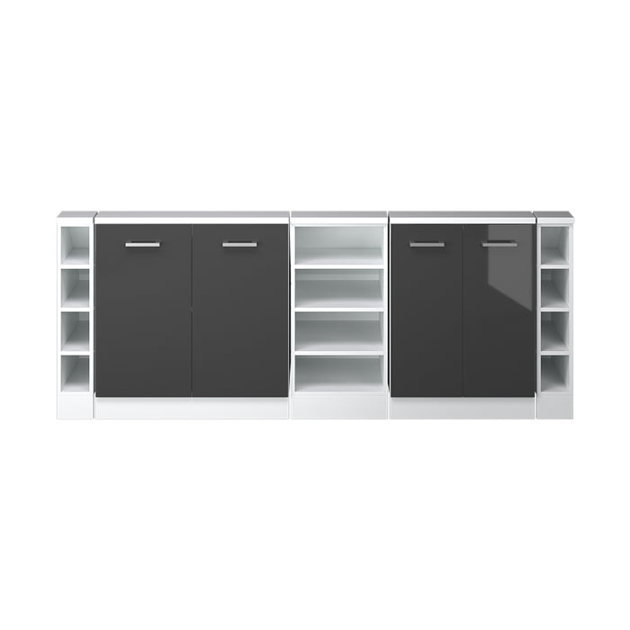Vicco Mobile cucina sottotetto Antracite lucido/bianco 215 cm Set di 5
