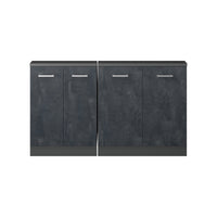 Vicco Mobile cucina sottotetto Calcestruzzo nero/antracite 140 cm Set di 2