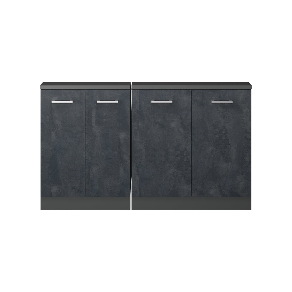 Vicco Set di mobili sottotetto Calcestruzzo nero/antracite Set di 2