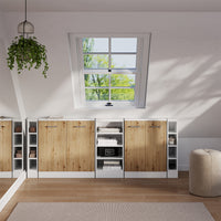 Vicco Set di mobili sottotetto Rovere artigianale/bianco Set di 5