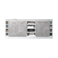 Vicco Set di mobili sottotetto Cemento/Bianco Set di 5