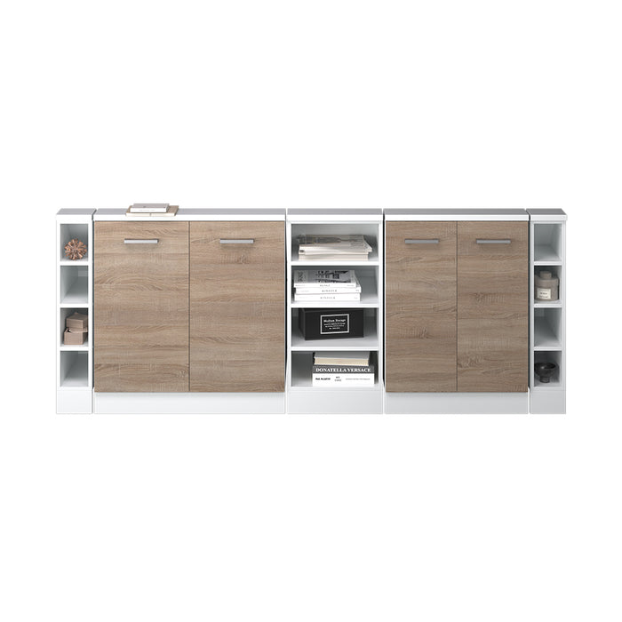 Vicco Mobile cucina sottotetto Sonoma/Bianco 215 cm Set di 5