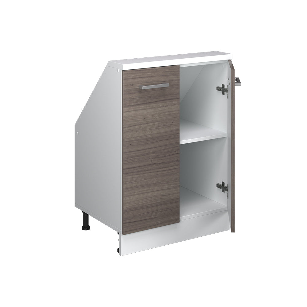 Vicco Mobile cucina sottotetto Grigio prezioso/bianco 60 cm con 2 porte