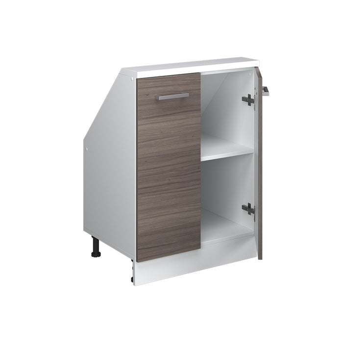 Vicco Mobile cucina sottotetto Grigio prezioso/bianco 60 cm con 2 porte